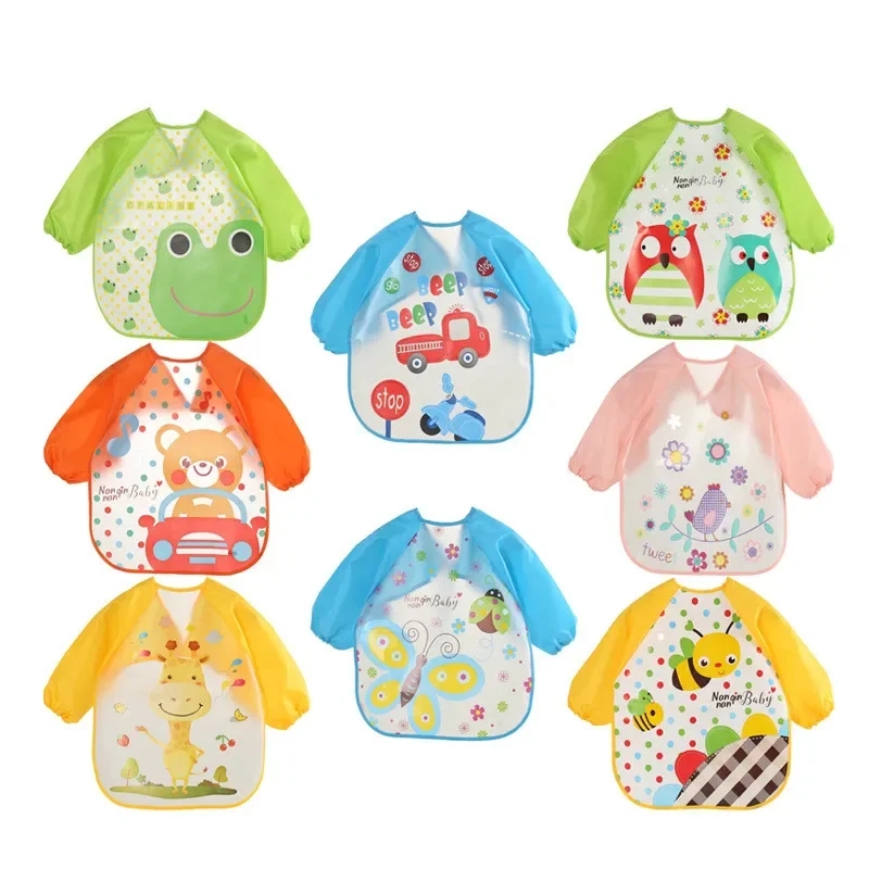 Baby Clothing 1 Year Old - Waterproof EVA Full Sleeve Baby Bibs