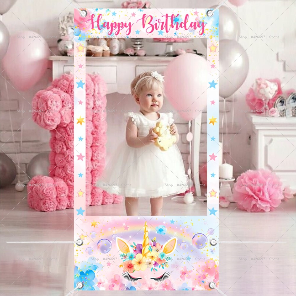 Unicorn Theme Photo Booth Fram - огляд і ціна Baby Zebra Clothing