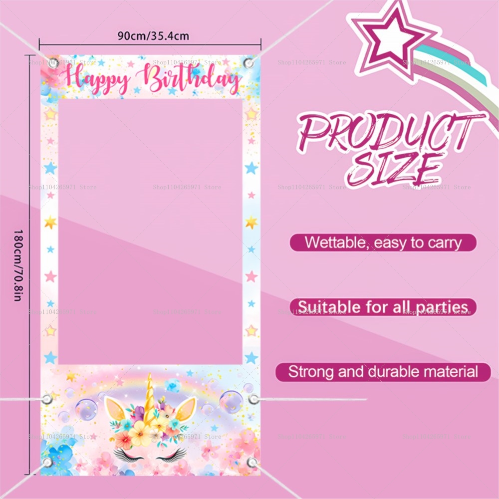 Unicorn Theme Photo Booth Fram - огляд і ціна Baby Zebra Clothing